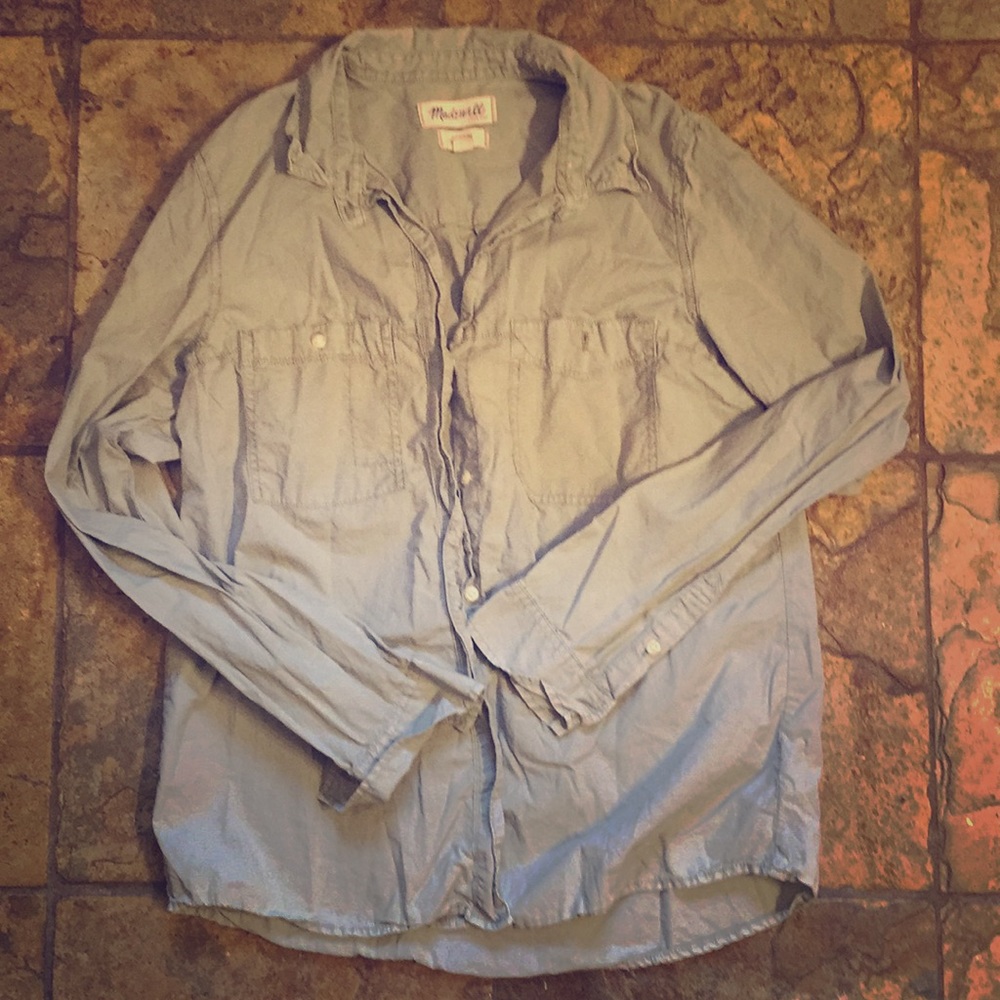 EUC Light Green Madewell Buttondown